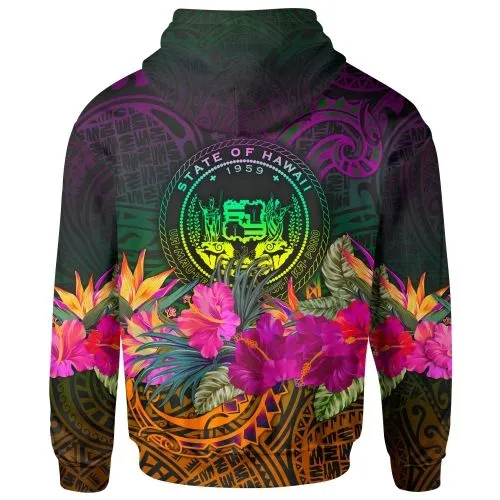 Polynesian Hawaii Hoodie - Summer Hibiscus