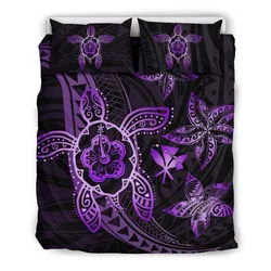 Alohawaii Bedding Set Kanaka Map Hibiscus Plumeria Turtle Art Violet Polynesian Bedding Set Ah J1 Dhc1712559Dd