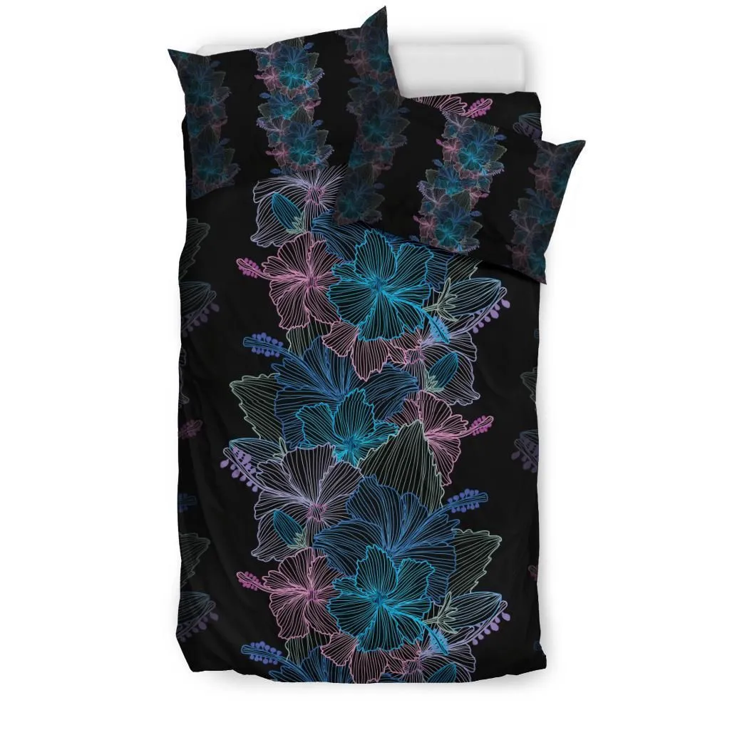 Hawaiian Hibiscus Full Color Polynesian Bedding Set