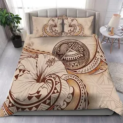 American Samoa Bedding Set - Hibiscus Flower Vintage Style