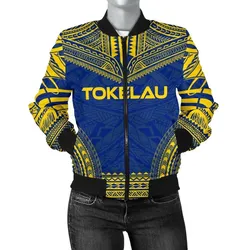 Tokelau Flag Polynesian Chief Women'S Bomber Jacket - Bn10