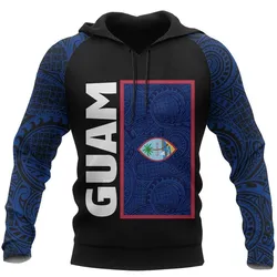 Guam All Over Hoodie - Guam Flag Polynesian Tattoo Special Version