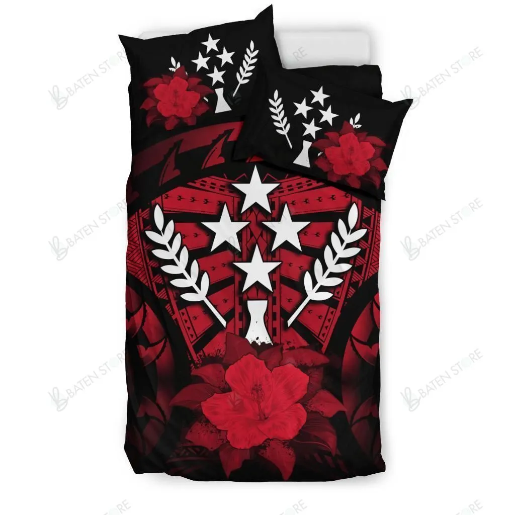 Kosrae Red Hibiscus Bedding Set Bedroom Decor