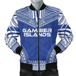 Gambier Islands Flag Polynesian Chief Mens Bomber Jacket
