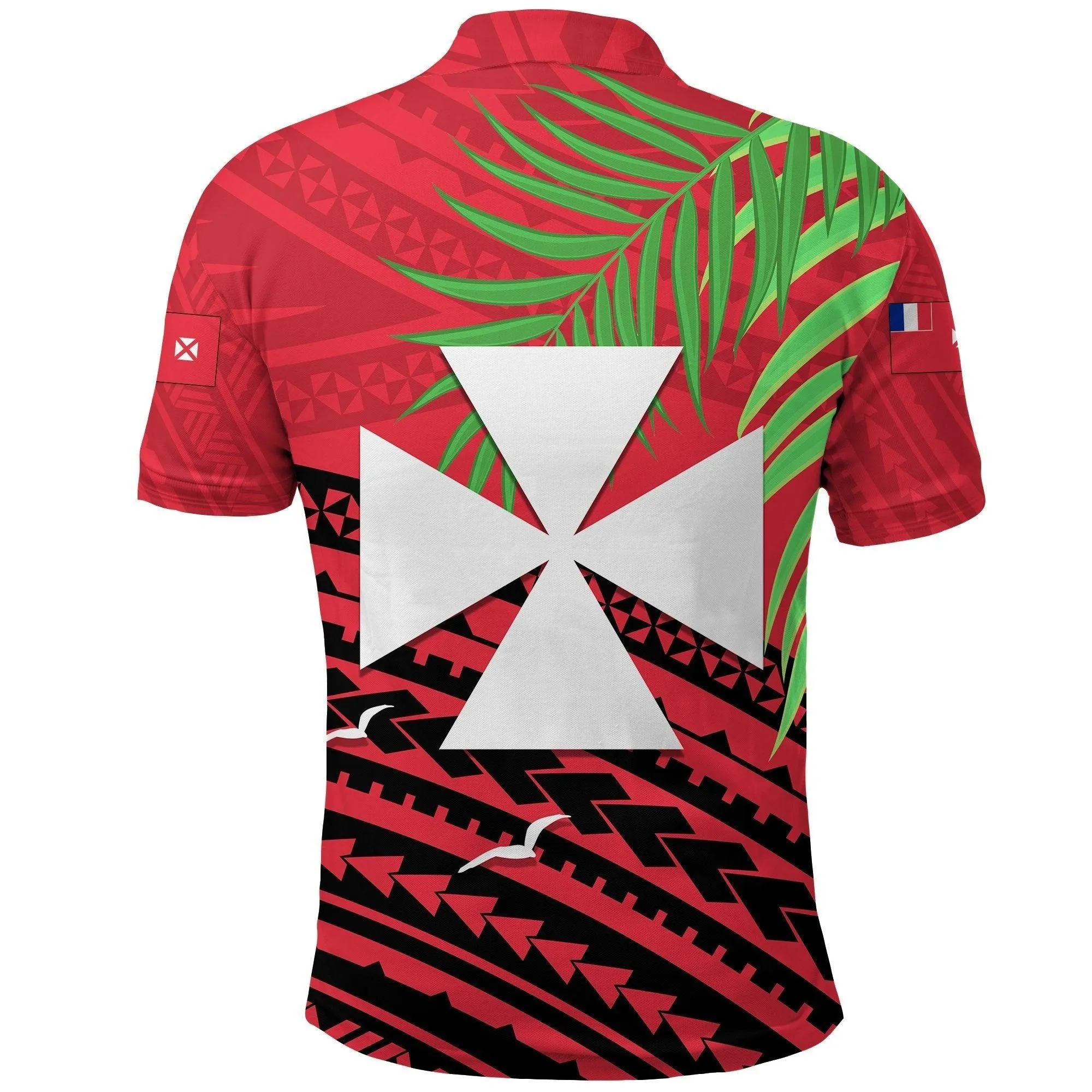 Wallis and Futuna Rugby Polo Shirt Coconut Leaves