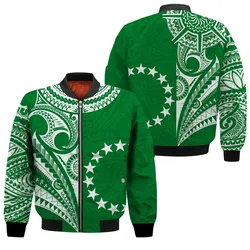 Cook Islands Tatau Bomber Jacket Symbolize Passion Stars Version Green LT13