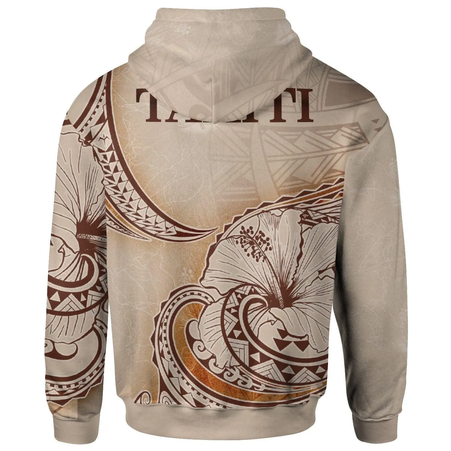 Tahiti Hoodie - Hibiscus Flowers Vintage Style