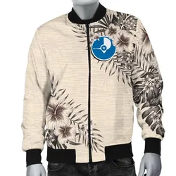 Yap Mens Bomber Jacket - The Beige Hibiscus