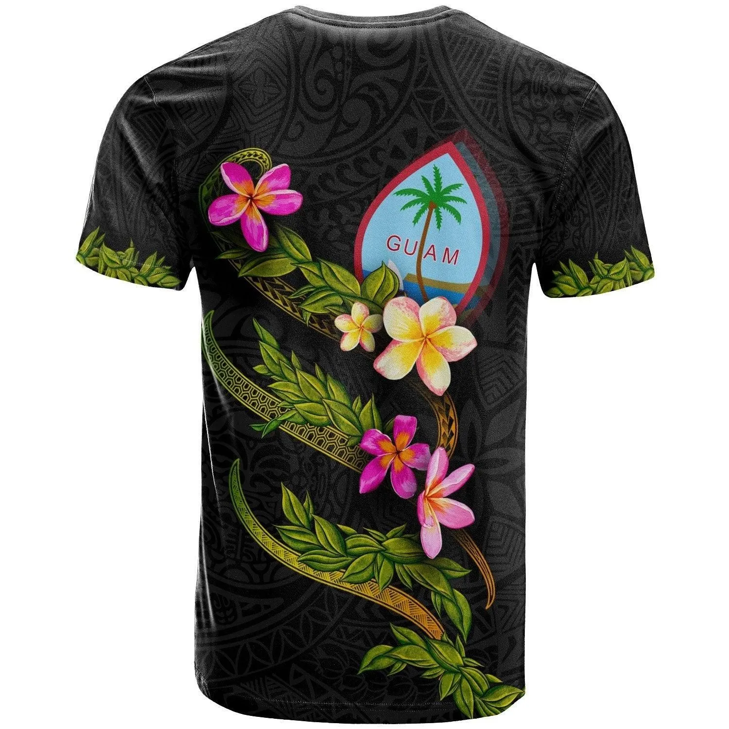 Guam Polynesian T shirt - Plumeria Tribal