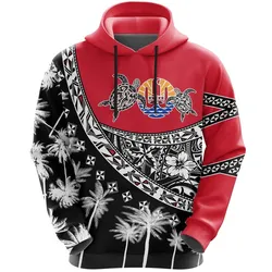 Tahiti Polynesian Turtle Hoodie, Tropical