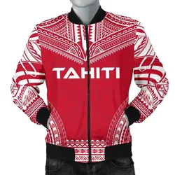 Tahiti Flag Polynesian Chief Mens Bomber Jacket