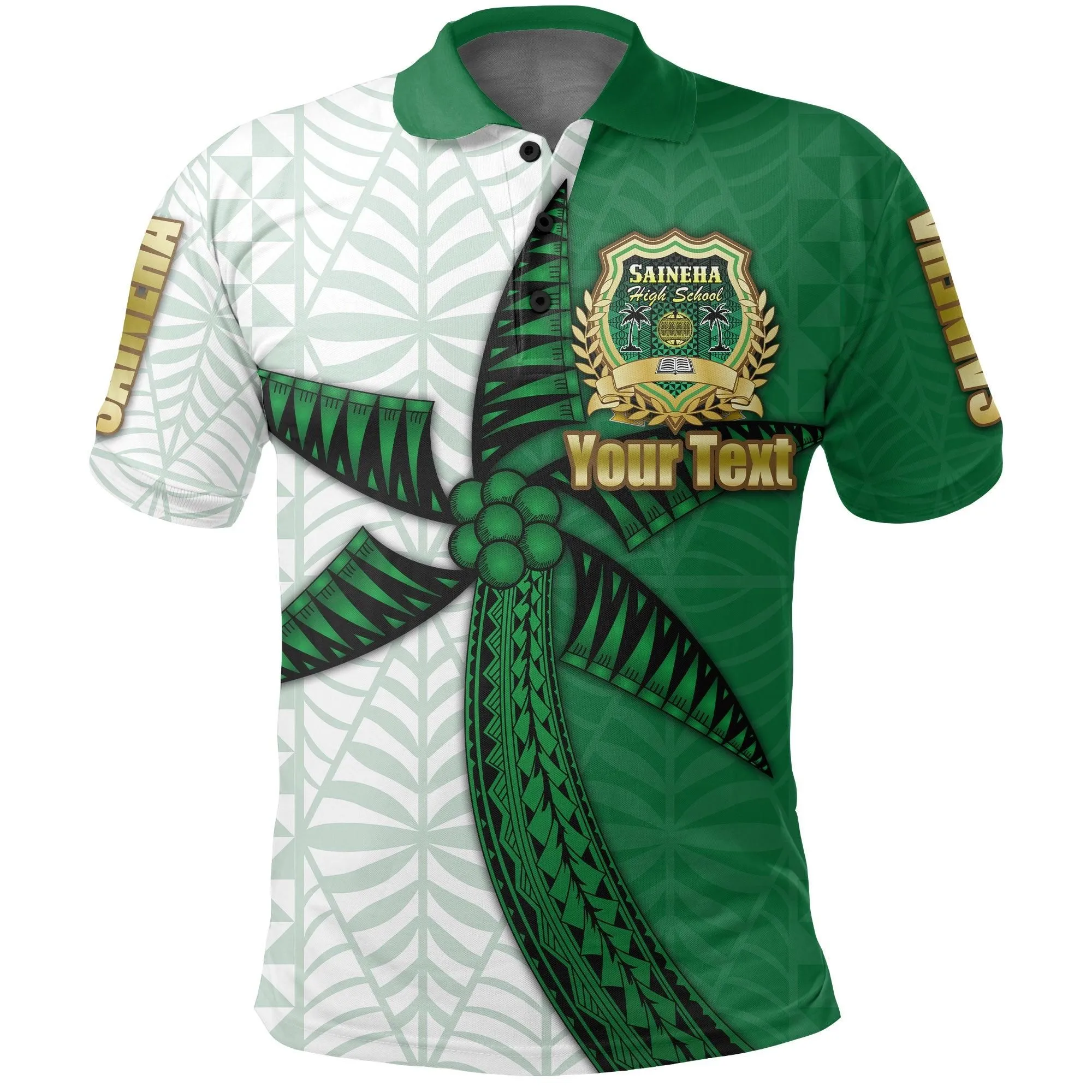 (Custom Personalised) Saineha Tonga Polo Shirt Coconut Tree Style - Class of - LT16