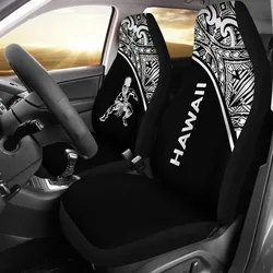 Hawaii Car Seat Covers - Polynesian Warriors Tattoo White Curve