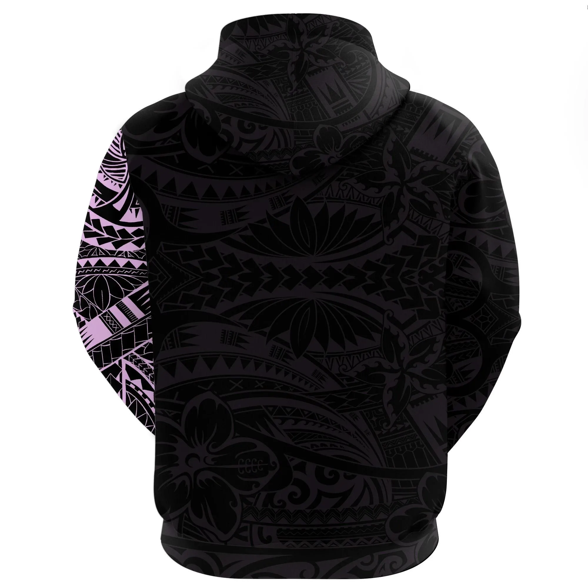 Alohawaii Clothing - Hoodie Polynesian Tattoo Style Pastel Pink A7