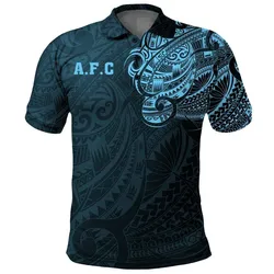 Polynesian Polo Shirt - Apifoou College Polynesian Tattoo Style
