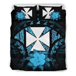 Wallis And Futuna Turquoise Hibiscus Bedding Set A02 Dhc28111498Dd