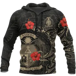 Nauru  Hoodie Hibiscus Tattoo Style A7