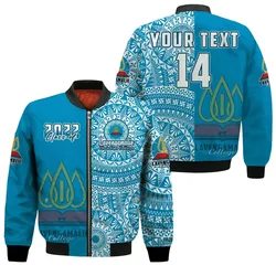 (Custom Personalised) Lavengamalie Tonga College Bomber Jacket Class Of Year Tongan Ngatu Pattern LT14