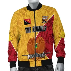 The Kumuls PNG Bomber Jacket Papua New Guinea Polynesian Dynamic Style LT14