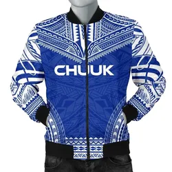 Chuuk Flag Polynesian Chief Men's Bomber Jacket - Bn10
