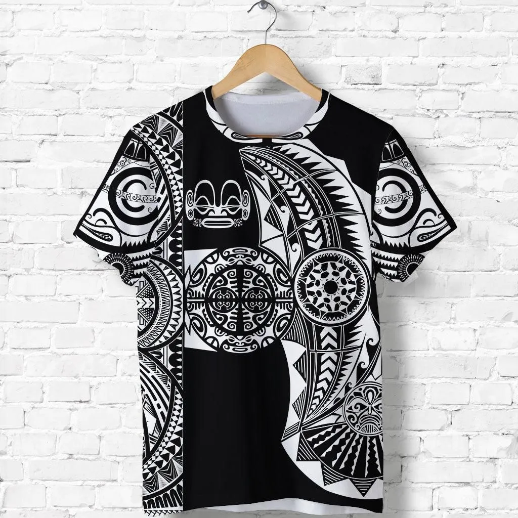 Marquesas Islands T Shirt Marquesan Tattoo Original Style - Black LT8