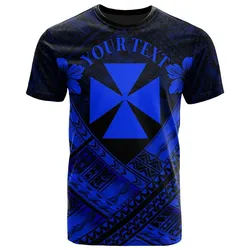 Wallis And Futuna Custom Polynesian T-Shirts - Wallis And Futuna Seal Camisole Hibiscus Style (Blue)- BN18