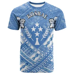 Kosrae Polynesian T-Shirts - Kosrae Flag Camisole Hibiscus Style