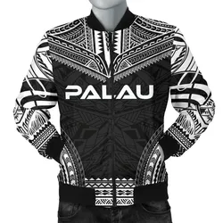 Palau Polynesian Chief Mens Bomber Jacket - Black Version
