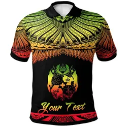 Tonga Polynesian Custom Personalised Polo Shirt - Poly Tattoo Reggae Version