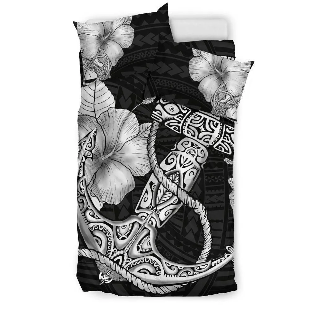 Hawaiian Anchor And Hibiscus Polynesian Bedding Set