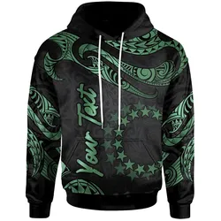 Cook Islands Polynesian Custom Personalised Hoodie - Poly Tattoo Green Version