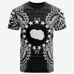 Cook Islands Polynesian All Cook Islands Flag Map Polynesian Tattoo White Black Unisex 3D T-Shirt All Over Print ONCHZ
