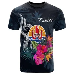 Tahiti Polynesian T shirt - Tropical Flower