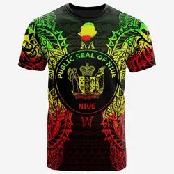 Niue All Niue Seal Map Polynesian Tattoo Reggae Unisex 3D T-Shirt All Over Print ONCJE