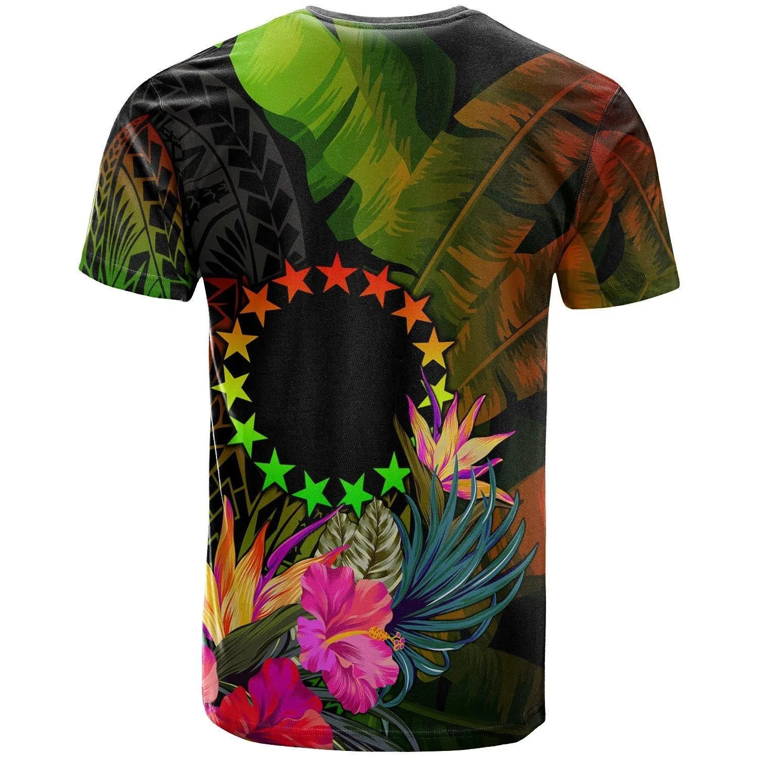 Alohawaii T-Shirt - Tee Cook Islands Polynesian - Hibiscus and Banana Leaves - BN15