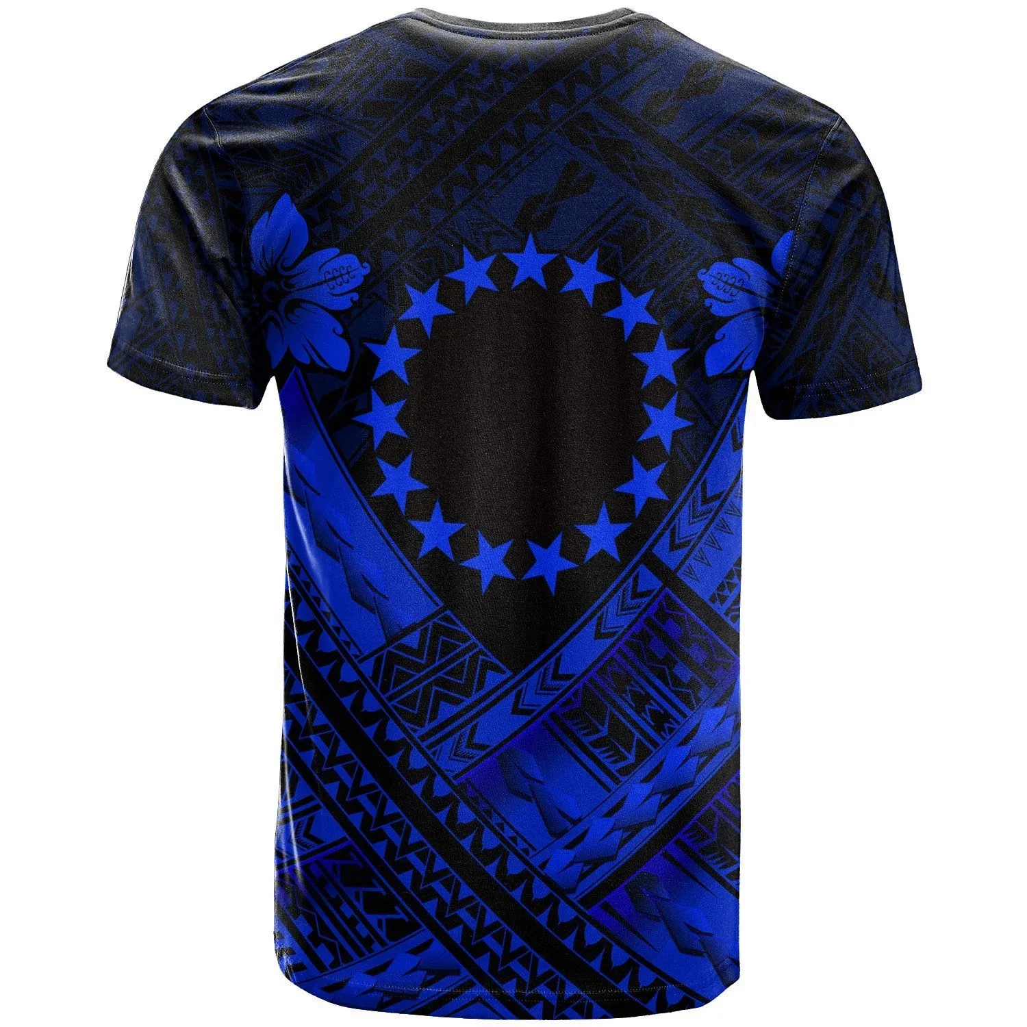 Cook Islands Polynesian T-Shirts - Cook Islands Blue Seal Camisole Hibiscus Style - BN18