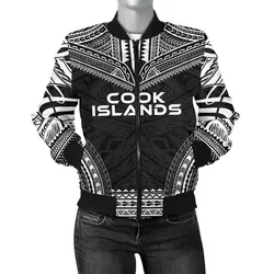 FamilyGaterJacket - Bomber Jacket Cook Islands Polynesian Chief - Black Version - Bn10