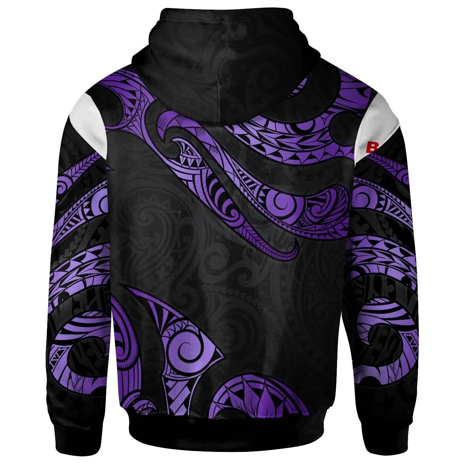 Tokelau Polynesian Custom Personalised Hoodie - Poly Tattoo Purple Version