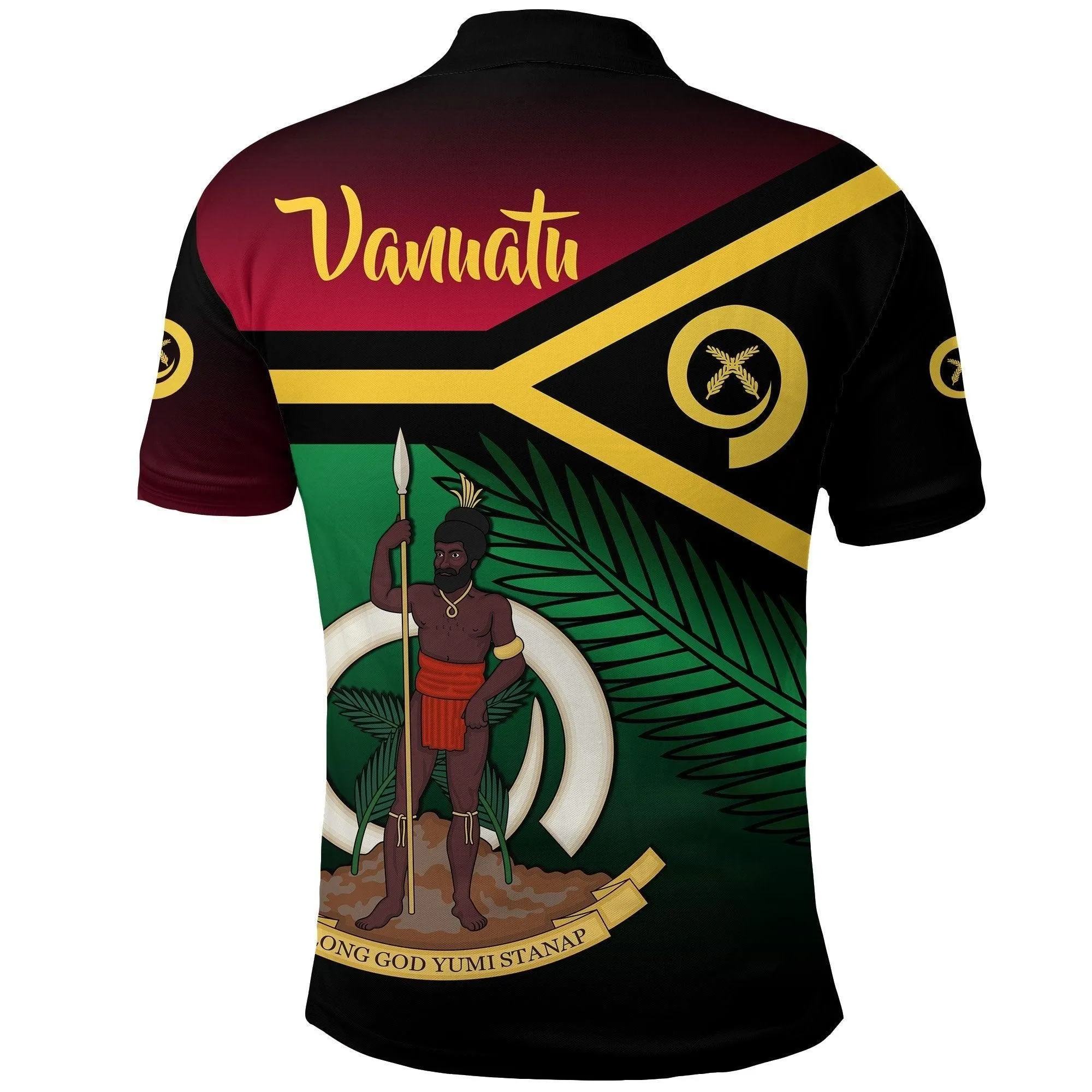 (Custom Personalised) Vanuatu Rugby Polo Shirt Proud Vibes