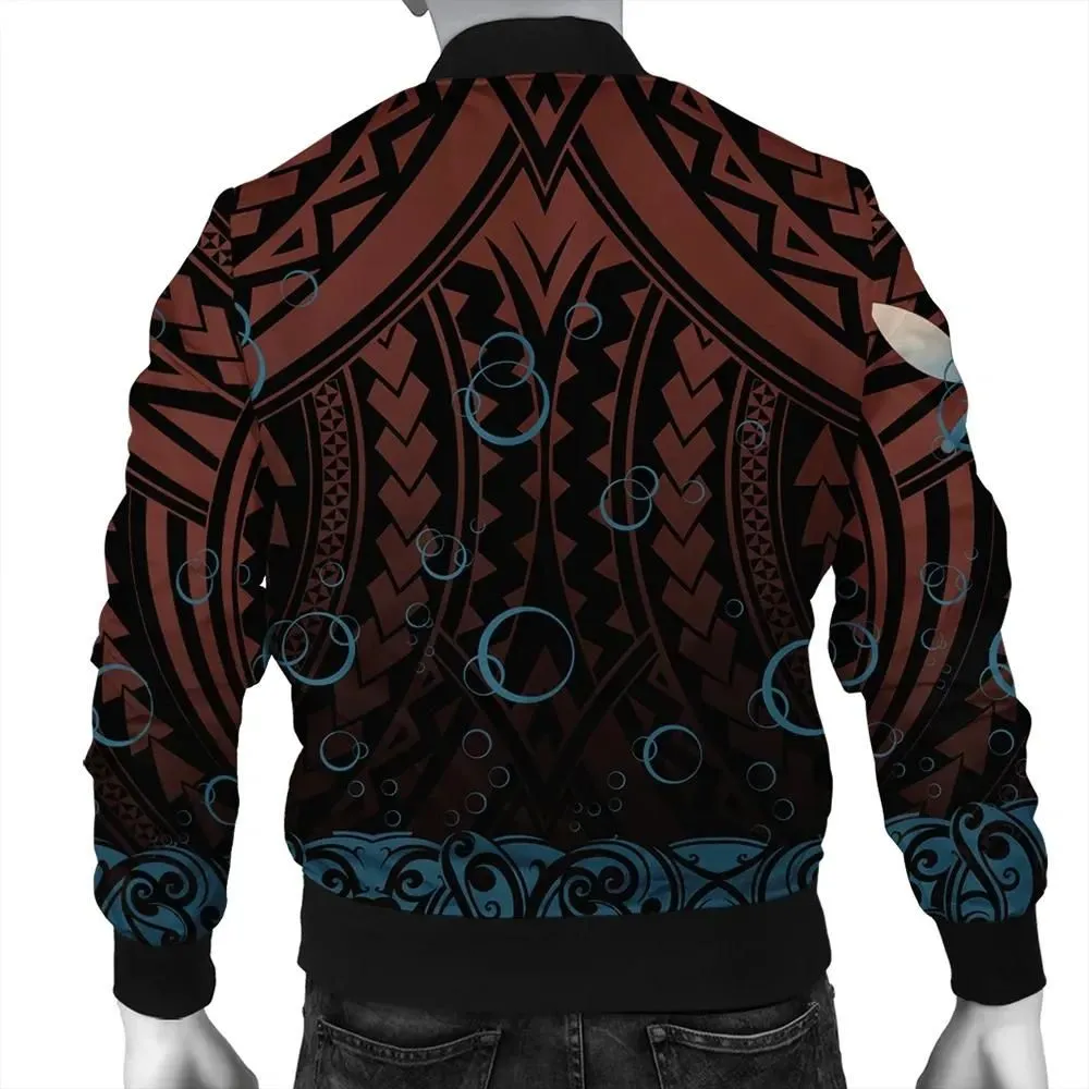 Alohawaii Jacket - Kanaka Shark Mens Bomber Jacket - Bubbles Style - AH - JH