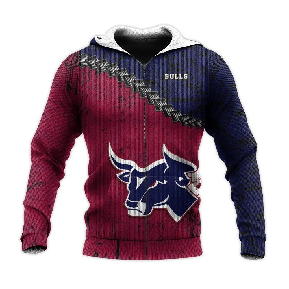 Lethbridge Bulls Hoodie Grunge Polynesian Tattoo - CA BASEBALL