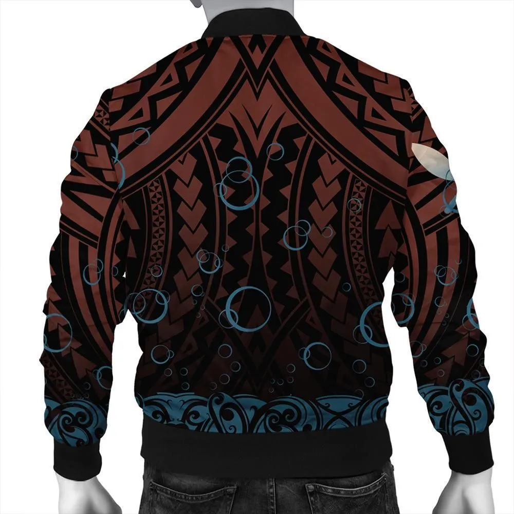 Hawaiian - Kanaka Shark Mens Bomber Jacket - Bubbles Style