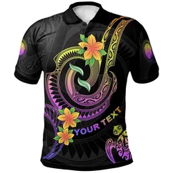 Northern Mariana Islands Custom Personalised Polo Shirt - Plumeria Flowers with Spiral Patterns