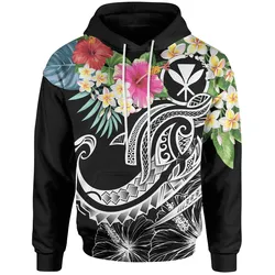 Alohawaii Clothing - Hoodie Polynesian Hawaii Kanaka Maoli - Summer Plumeria (Black) - BN15