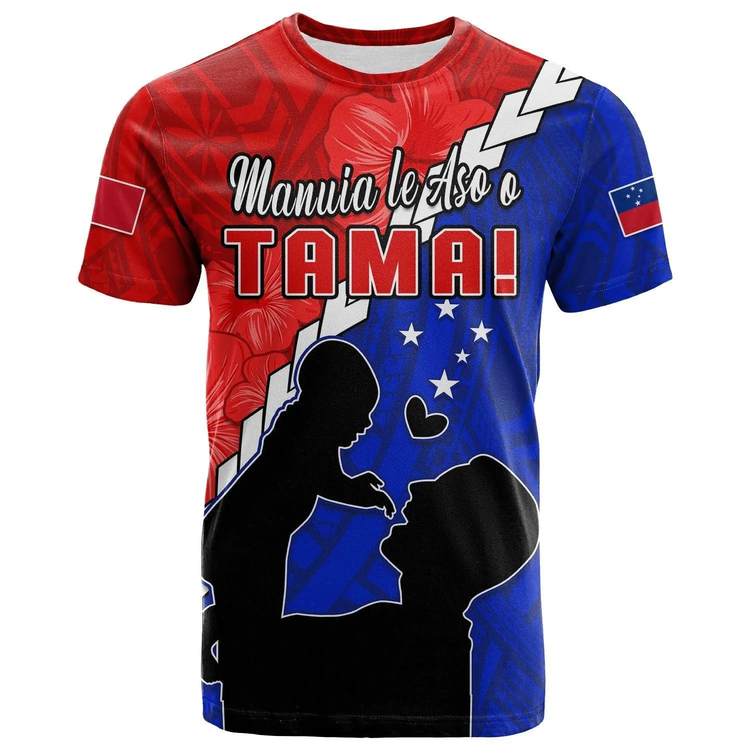 Happy Samoan Fathers Day T Shirt Hibiscus Mix Polynesian Pattern LT14