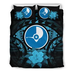 Yap Blue Hibiscus Bedding Set All Over Prints