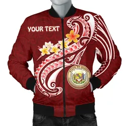 Hawaii Personalised Mens Bomber Jacket - Hawaii Seal Polynesian Patterns Plumeria