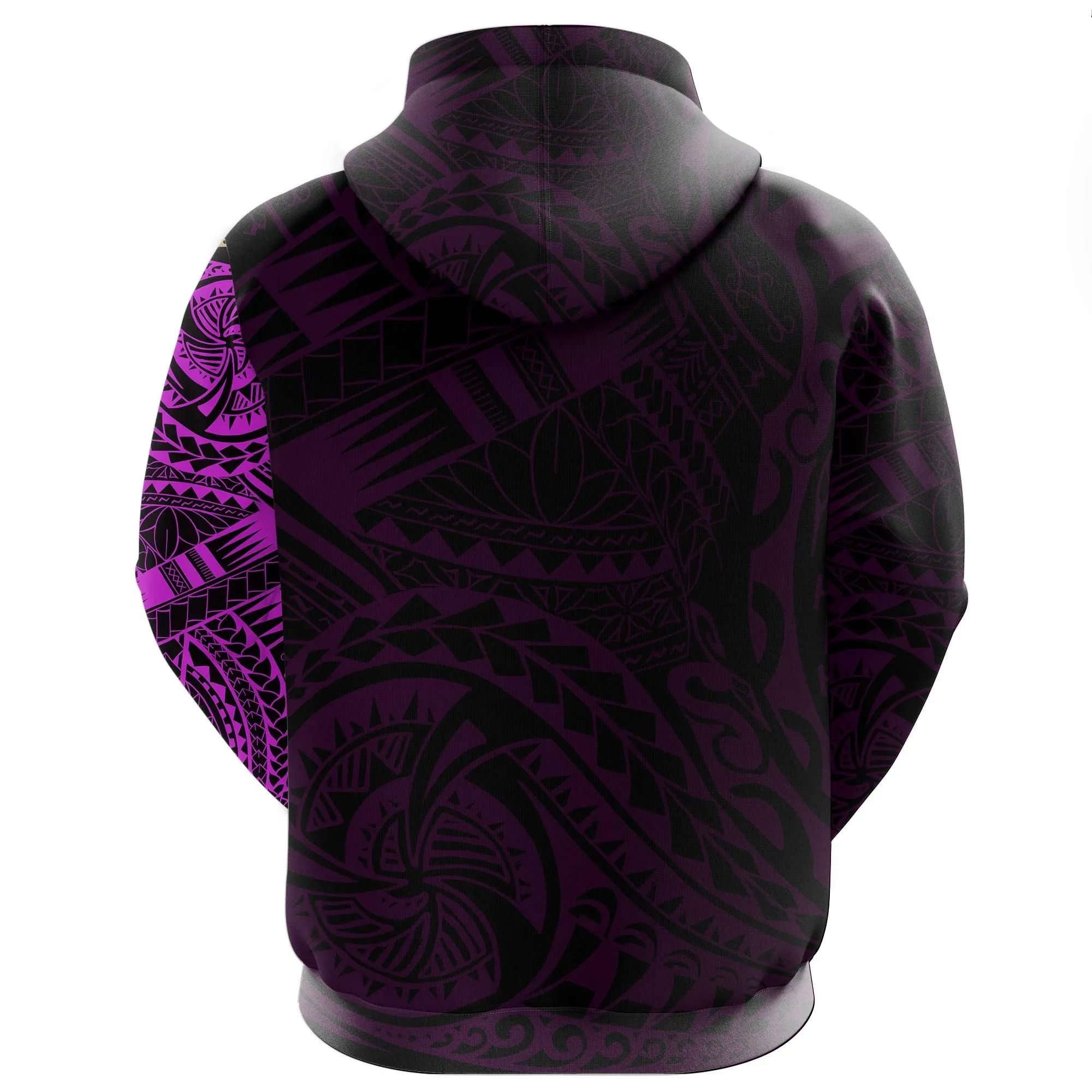 Turtle Tattoo Hoodie Polynesian - Pink A7