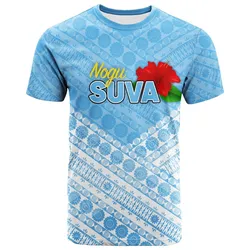 (Custom Personalised) Fiji Suva Rugby T-Shirt - Tapa Pattern - LT12