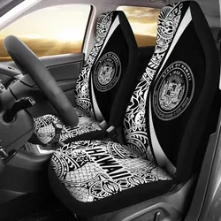 Hawaii Coat Of Arm Polynesian Car Seat Covers - Circle Style 01 J1